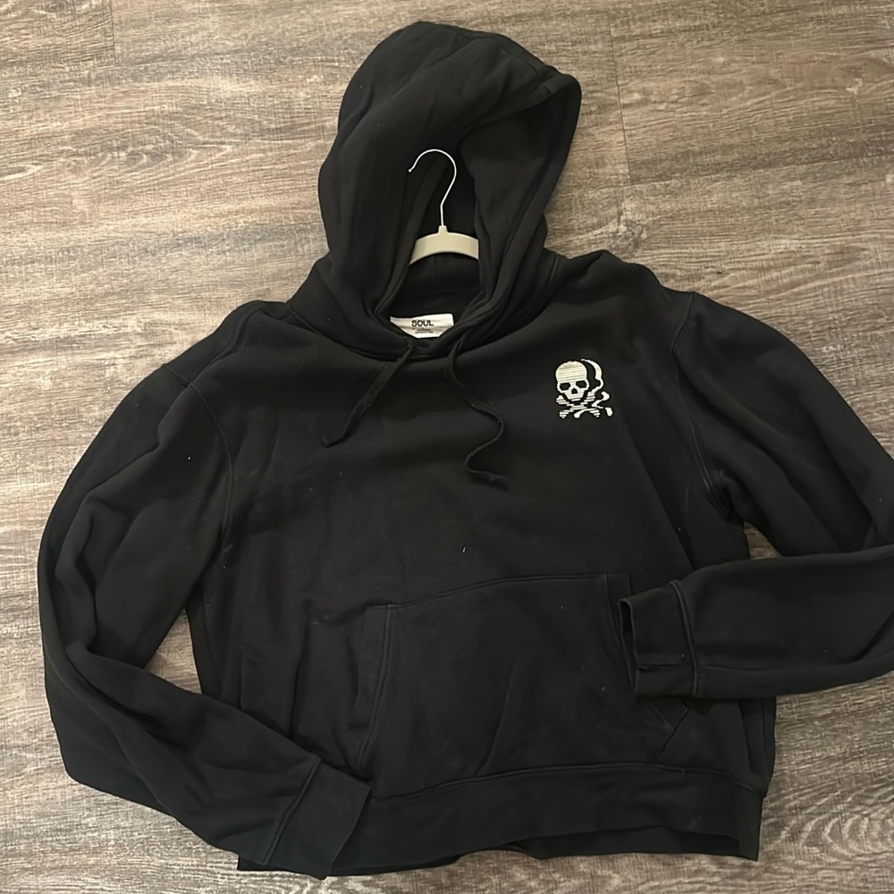 Soul Cycle unisex Black skull hoodie size L